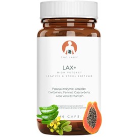 Laxative Fast Acting LAX+, Stool Softener, 100% Natural with Aloe Vera, Strong for Constipation, Relieves Constipation with Papaya, Arraklan, Cardamom, Fennel, Senna, Plants