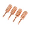 4Pcs Speaker Banana Plugs Pure Copper Male Speaker Wire Connector