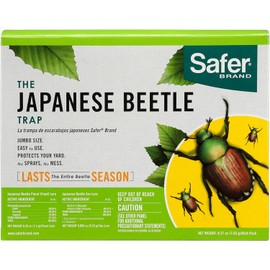 Safer Brand Japanese Beetle Trap with Attractant - 70102 - Includes 1 Trap, 1 Lure, and 2 Jumbo Bags - Japanese Beetle Traps Outdoor