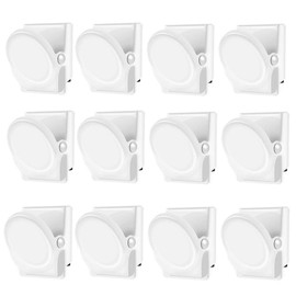 Molinter Magnetic Clip Fridge Magnetic Clips Metal Clips Fridge Magnets for Whiteboard Wall Note Magnetic Binder Kitchen 12 Pieces/Set (White)