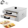 Rice Noodle Roll Steamer, 2-Layer Chinese Changfen Maker Lid Open,