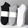 Men's Summer Classic No-Show Ankle Socks with Sweat Absorption & Odor Control - Black, White, Gray, Free Size Black 10ea