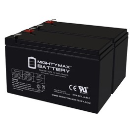 Mighty Max Battery ML7-12F2-12 Volt 7 AH, F2 Terminal, Rechargeable SLA AGM Battery - Pack of 2