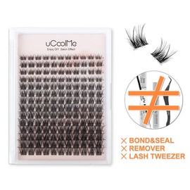 uCoolMe Invisible Secret with Ultra-thin Band | Lashes Cluster Makeup For Girl Upgrade Bond Seal Remover WaterProof Lashes For Girls Eyelash Extensions Cosmetic Makeup gift Springtok:_Invisible Band Secret Kit [with clear bond]