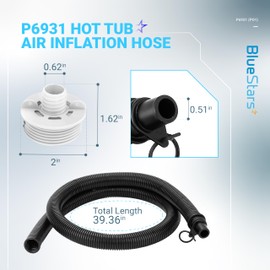 BlueStars P6931 Air Inflation Hose Pipe - Compatible with Lay-Z-Spa Hot Tub – Portable Spa Pump and Massage Bathtub Replacement Part