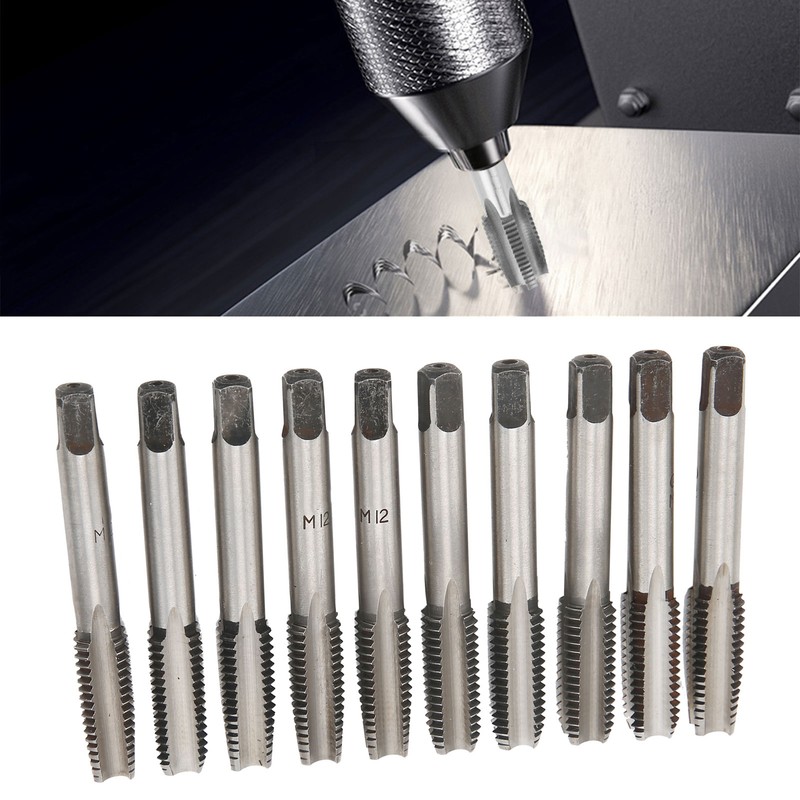 M12 Metric Taper and Plug Tap Set Carbon Steel Straight