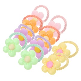 Sosoport Fashionable Dog Hair Bands 10pcs Elastic Ponytail Holders in Diverse Designs for Stylish Pups