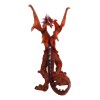 Large 20"H Red Fire Elemental Pyre Dragon With Spikes And