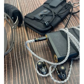 Wigmoa EAR-HD Earphone Repair Cable, 0.17 inch (4.4 mm), 5 Pole, Balance Plug to MMCX Detachable Cable, Silver Plated Monocrystalline Copper, 8 Cores, Upgrade Cable, Compatible with SE315, SE425,