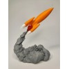 RayWin 3D Printed Rocket Model,Space Rocket,Aerospace Science Decor 7.6"Orange/Gray V2