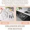 Extendable Cutlery Tray for Drawer 33-57 cm - Adjustable Cutlery