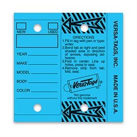 Self Laminating Self Protecting Versa Tags Key Tags with Rings 250 per Box