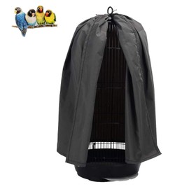 QBLEEV Round Parrot Birdcage Cover Pet Universal Blackout Cage Cover Shade Windproof Light-Proof Sleep Reduces Distractions Night Accessories Cloth Without Cage