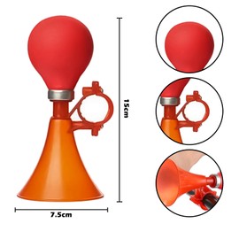 HAICN 6Pcs Manually Bike Bugle Kids Bike Horn Warning Bell Child Bicycle Squeeze Horn Toy for Children Bicycle Gift
