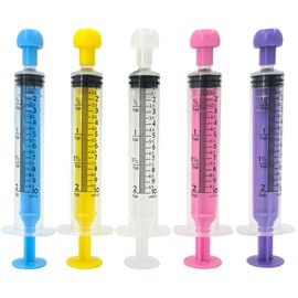 5Pcs 10ml Pet Syringe Feeder Animal Syringe Feeder Chromatic Plastic Syringe Pet Feeding for Puppies, Cat, Rabbits and Other Baby Animals