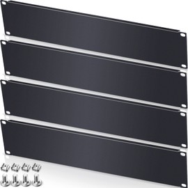 10 Pieces Blank Panel Metal Rack Mount Filler Panel Blank Rack Mount Panel Flat Panel Metal Disassembled Panel for 19 Inch Server Rack Cabinet or Enclosure (2 U)