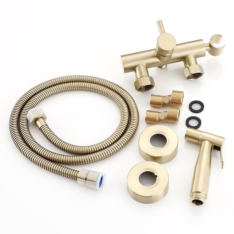 Gaosin Brushed Gold Handheld Bidet Sprayer Warm Water Bidet Hand