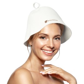 SAUNOM Premium Ultra Soft Sauna Hat for Women and Men — 100% Merino Wool — Ultra Soft, Breathable, Itch-Free and Odor Resistant Sauna Cap — Ideal Banya Hat