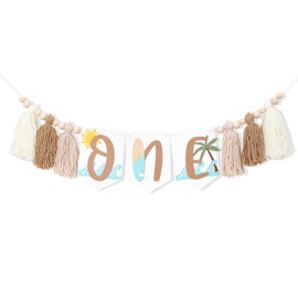 The Big One Surf 1st Birthday High Chair Banner - Wave Big One Tassel Highchair Banner,Big One High Chair Garland,The Big One Highchair Garland Boho Garland Retro Garland Highchair Banner
