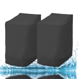 Stackable Chair Cover 210D Oxford for 6 Chairs Protection Tarpaulin Chairs Waterproof Winterproof UV Resistant for Outdoor Chair Cover Garden Chair (2 Pieces 210D)