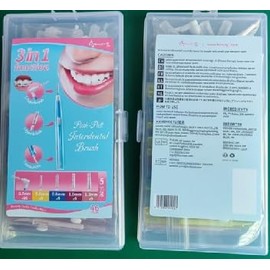 Beauty7 Interdental Brush 46pcs, Push-Pull Soft Bristles Braces Brush, Easy to Use Tooth Cleaning Tool, Reusable Styles L & Styles I - for Braces and Oral Care