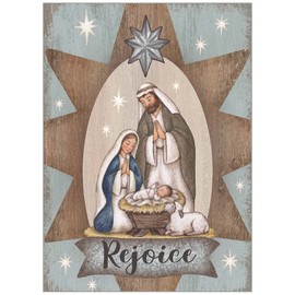 Legacy Nativity Star Brown 7 x 6 Paper Boxed Christmas Holiday Cards Set of 20