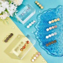 UNICRAFTALE Pack of 20 5 Colours Hair Clips Settings Brass DIY Blank Hair Clips for DIY Macaroon Resin Hair Clips Metal Cabochon Hair Clips with Glass Cabochons for Women Headpiece Hair Accessories