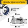 Pack of 30 Hex Nuts M5, Locking Nuts Stainless Steel