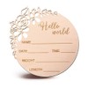 Hello World Newborn Sign for Hospital - Wooden Baby Announcement
