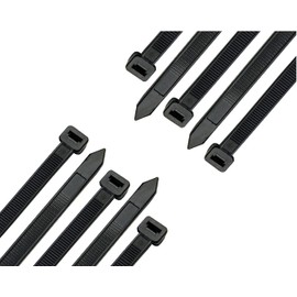Akyandoo Pack of 100 Cable Ties Black White Strong Nylon Cable Ties in High Quality [KB1-Black-3.6x300]