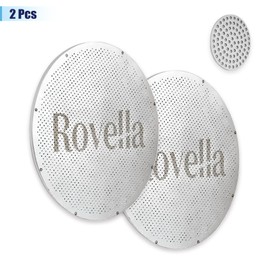 Rovella Coffee Puck Screen for Portafilter, Reusable Mesh Coffee Filter for Espresso Portafilter Filter Basket 1.0mm Thickness, 304 Stainless Steel 2Pcs 51mm