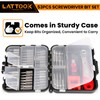53-Piece Screwdriver Bit Set, LATTOOK Right Angle Low Profile 90