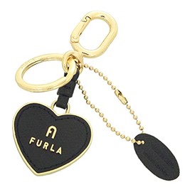 Furla WR00434 AME000 Women's Camellia Heart Key Ring Accessory, Onyx x Nero