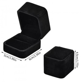 DecorDwell Set of 2 Ring Gift Box, Velvet Rings Boxes, Ring Box, Engagement Rings Ring Box, Ring Gift Box, Velvet Ring Box for Engagement, Marriage Proposal, Wedding