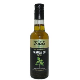 Todds Cold Pressed Canola Oil, Basil, 8.45 FL OZ