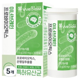 Seoul Daewi Biome Innerbrain Probiotics Ginkgo Leaf Extract, 5, 30 tablets / 서울대위바이옴 이너브레인 프로바이오틱스 은행잎추출물, 5개, 30정