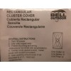 BELL 5186-0 Weatherproof One Hole Lamp Cover Rectangular Cluster Gray
