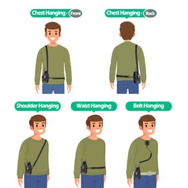 Zeadio Multifunctional Pouch Case Holder for GPS Telephone Radio ZNC-A, Pack of 2