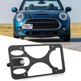 Front License Plate Holder Compatible with Mini Convertible (F57) 2014-2021 Front Bumper Tow Hook License Plate Mounting Bracket Holder No Drill License Plate Frames Car Accessories Kit