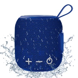 FIGMASU Portable Bluetooeh Speaker Wireless Mini IPX7 Waterproof Speaker 24H Playtime 360° Stereo Surround Sound Bass Small Speakers for Outdoor Travel(Blue)