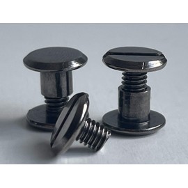 Q-tools® Book Screws / Screw Rivets | Book Screws 5 mm | Pack of 20 | Chicago Screws / Belt Screws / Decorative Rivets / Leather Rivets for Leather Processing