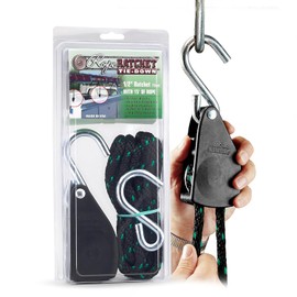Heavy Duty Rope Ratchet Hoist with Locking Pulley