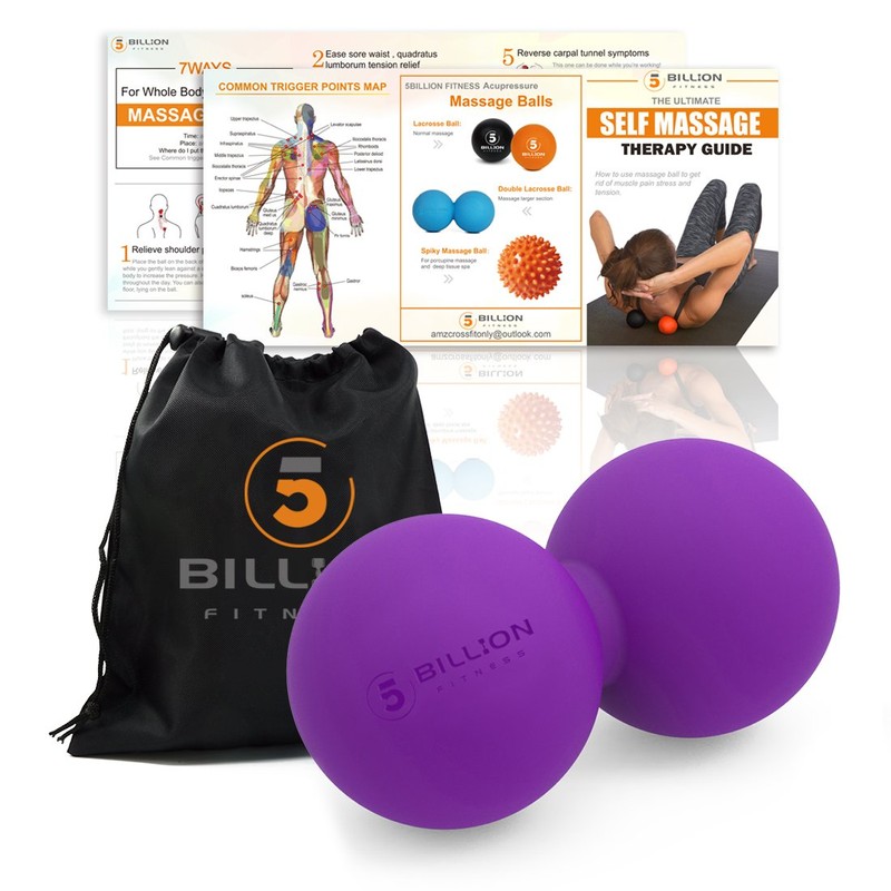 5BILLION FITNESS Peanut Massage Ball,Double Lacrosse Ball and Mobility Massage
