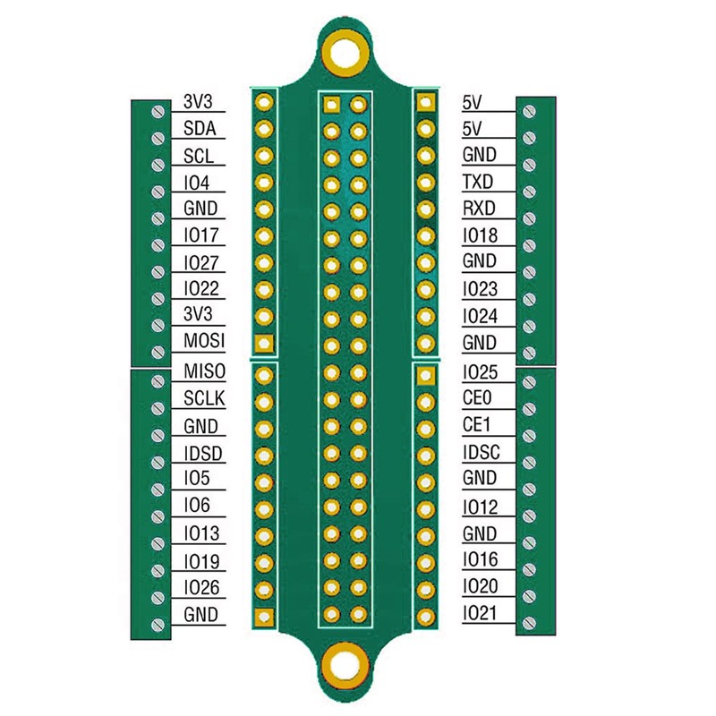 Rasp-Pi Micro GPIO Terminal Strip Breakout Board Module Binghe Mini