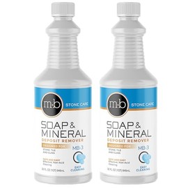 MB Stone Care Soap and Mineral Deposit Remover - 2 Pack - Cleaning Agent for Stone & Glass - MB-3