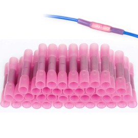 AIRIC Crimping Terminal Set, Crimping Wire Connectors, Insulated Crimping Sleeves, Heat Shrink Tubes, Waterproof, Insulated Crimping Terminals, Waterproof Crimping Sleeves, Crimping Connection Terminals, Durable Connections (Red)