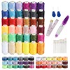 Blibly 72Pcs Bobbins Sewing Thread Kits, 500 Yards Per Polyester