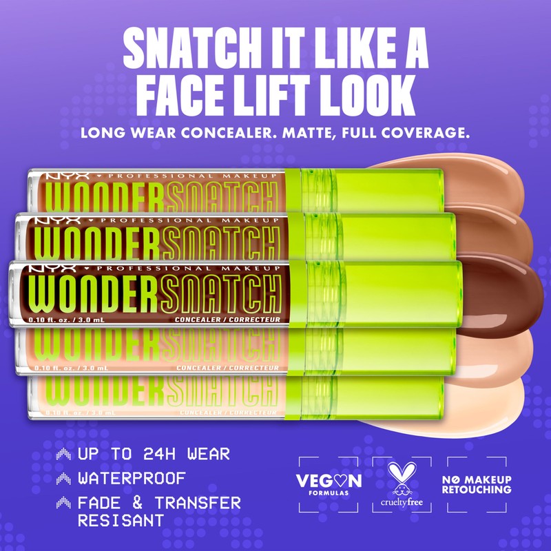 NYX Professional Makeup Wonder Snatch Concealer, Liquid Concealer, Up to