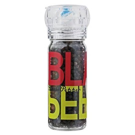 [Set of 2] Spice Up Black Pepper, 1.8 oz (50 g), Himalayan Pink Salt, 3.5 oz (100 g), Includes Mill, Seasoning, Pepper, Rock Salt