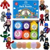 Relaxcation 6 Bath Bombs for Kids with Surprise Cool SUPERHERO